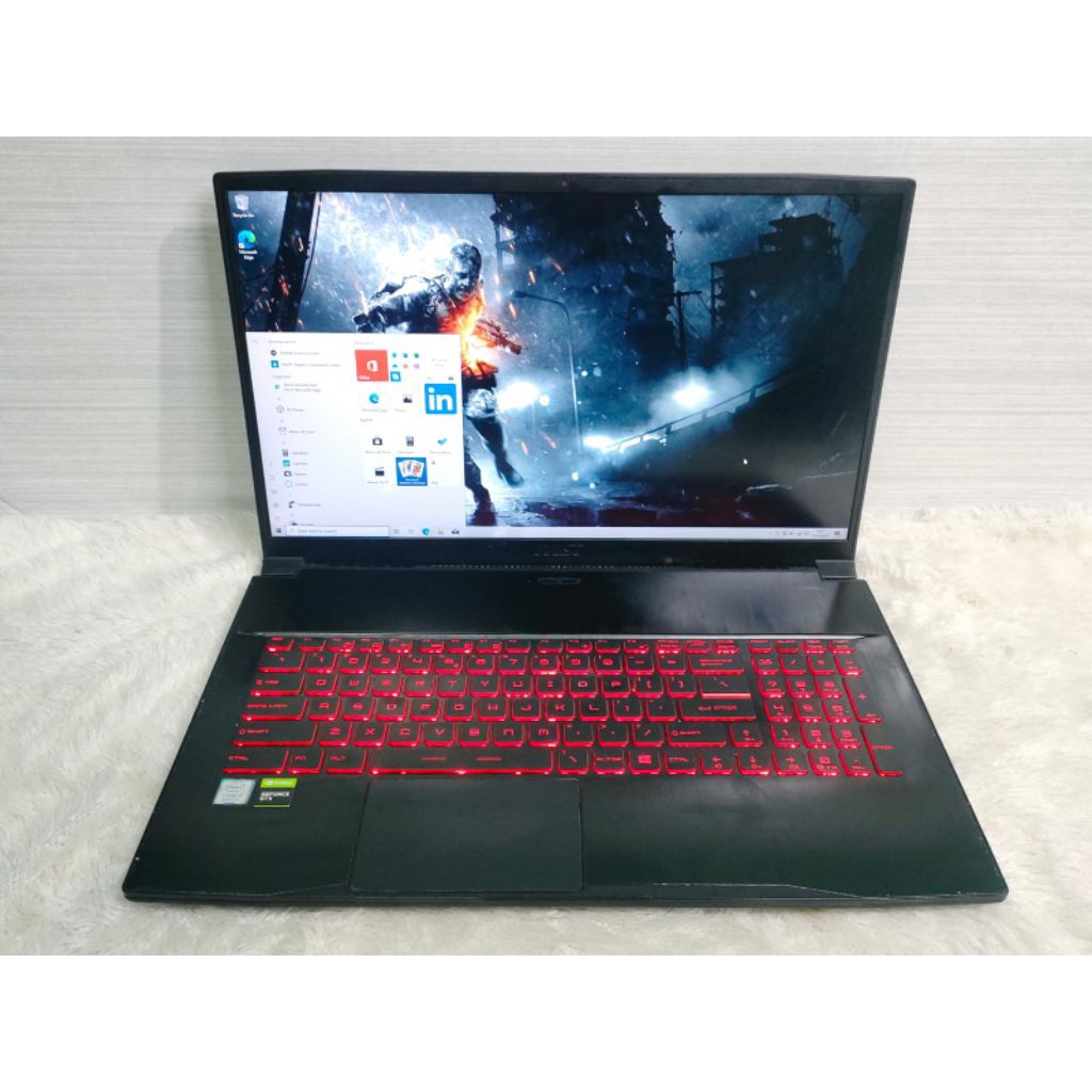 LAPTOP MSI GF75 THIN 9RCX -CORE I7 GEN9 (12CPU) -SSD 256GB -8GB -GAMING