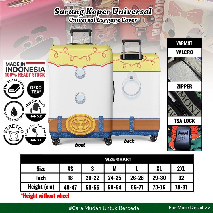 Jessie Toy Story 2 Suit / Costume - Sarung Koper / Pelindung Koper