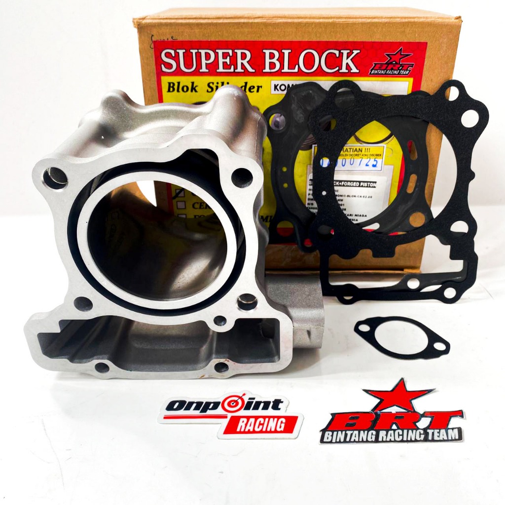 BLOK + PAKING SET CAST IRON BRT SONIC CB 150 CBR 150R LED SUPRA GTR BOREUP 62 MM 100% ORIGINAL BRT