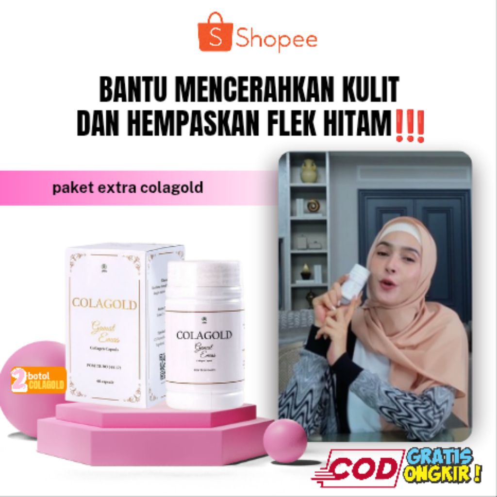 PAKET EXTRA 2BOTOL / perawatan pemutih kulit / whitening kapsul / colagol gamat emas / suplemen keca