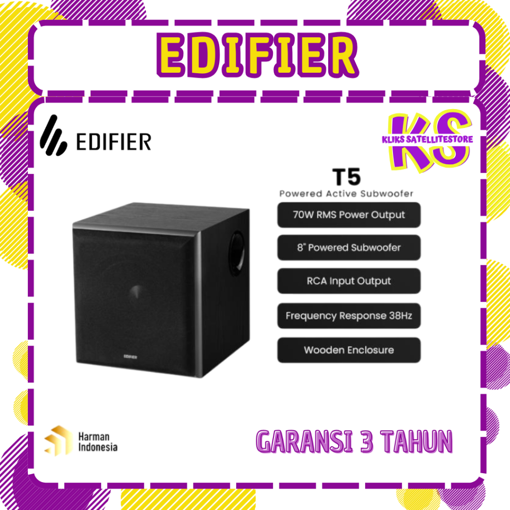 EDIFIER T5 Powered Active Subwoofer
