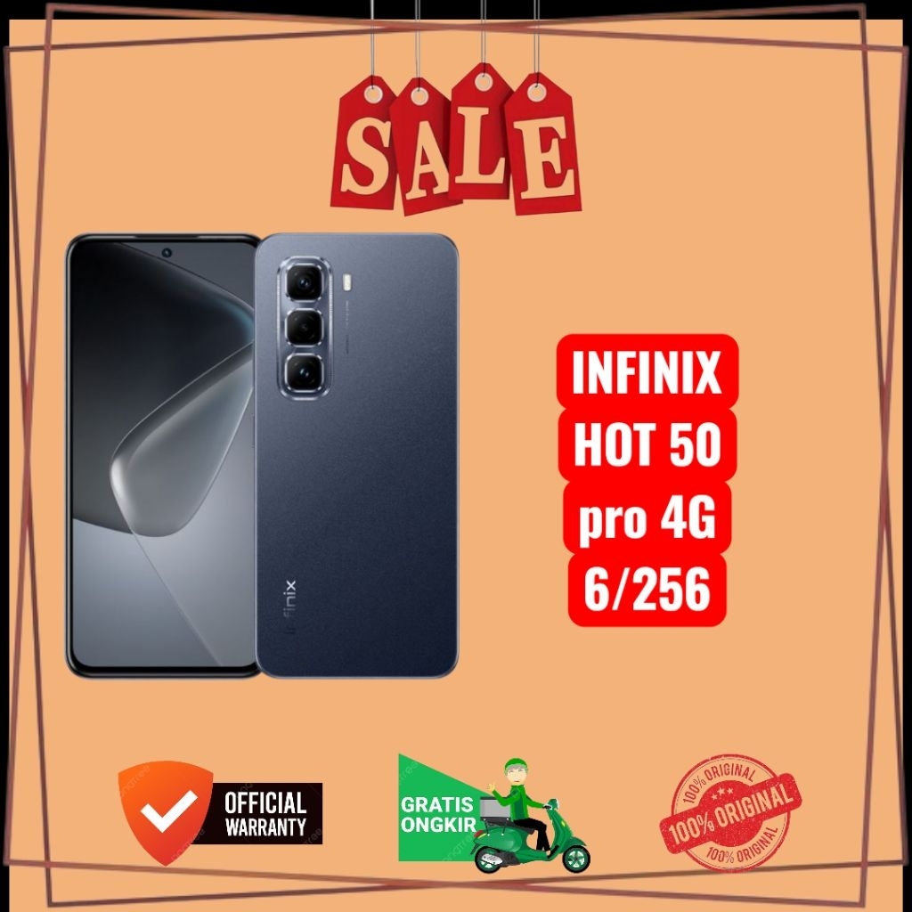 INFINIX HOT 50 PRO 4G RAM 6/256 GARANSI RESMI SELURUH INDONESIA