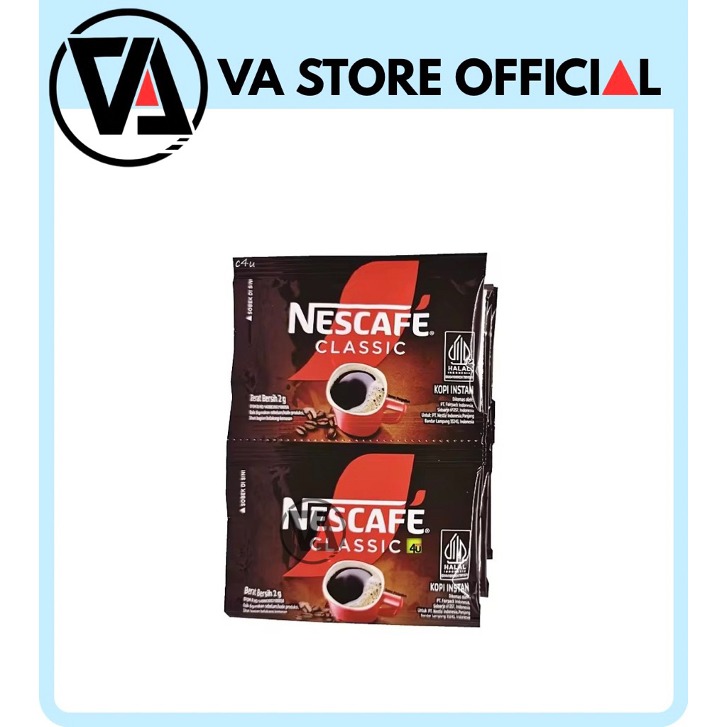 Nescafe Classic 2gr Isi 10 Sachet / Kopi Murni Tanpa Gula