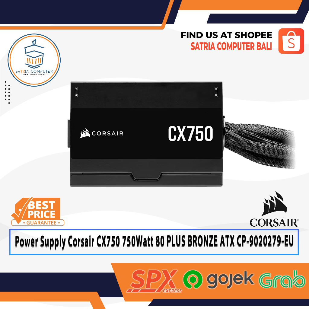 Power Supply Corsair CX750 750Watt 80 PLUS BRONZE ATX CP-9020279-EU