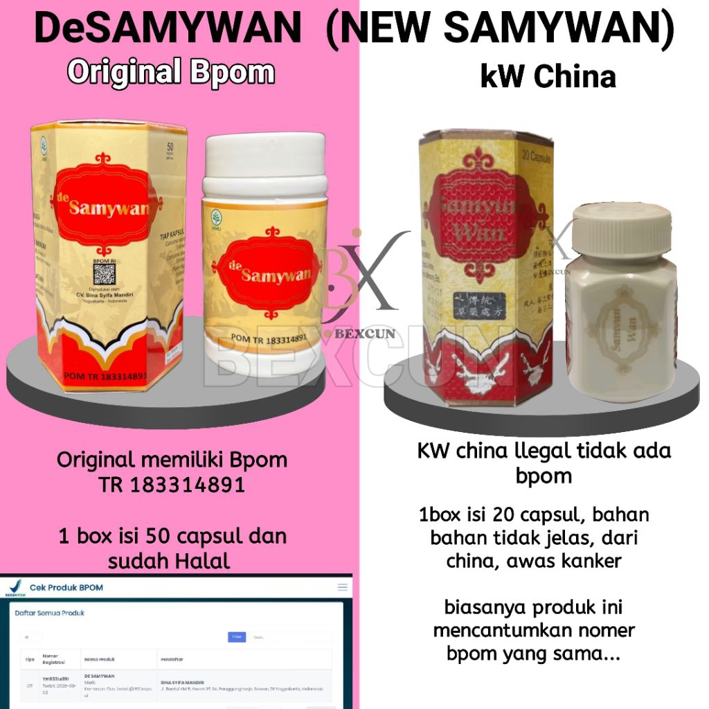 BPOM SAM YUN WAN/ SAMYUNWAN/SANYUNWAN/SANYUNWAN WISDOM BARCODE ORIGINAL OBAT GEMUK BADAN BPOM