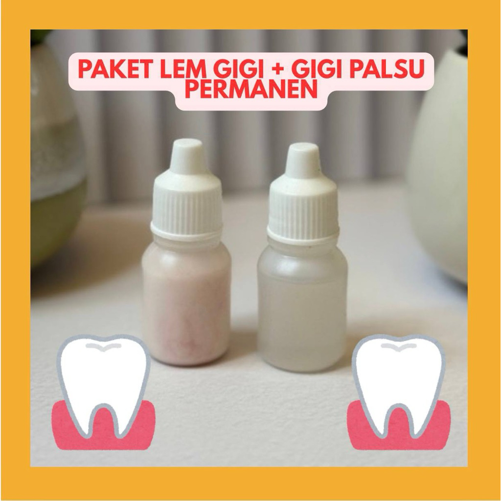 Paket Lem Gusi Gigi palsu dan Gigi palsu Permanen Murah