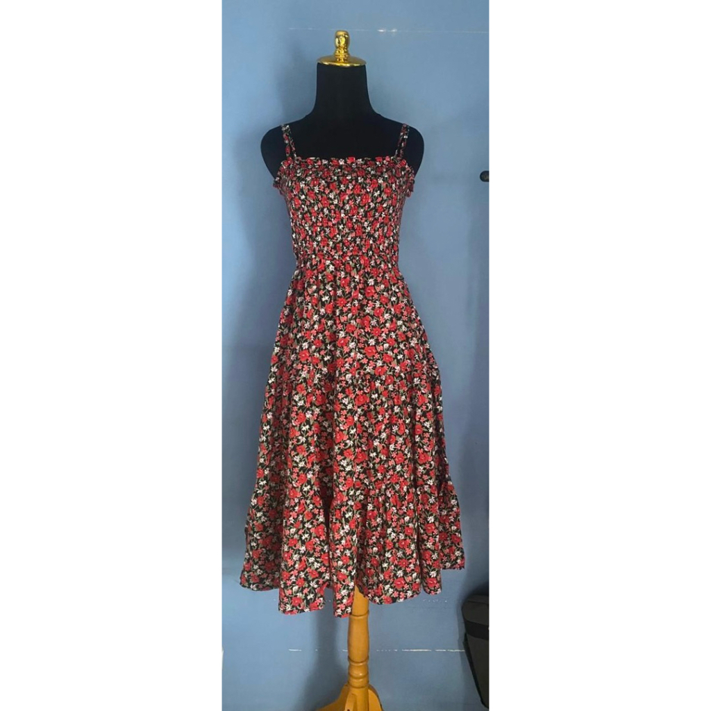 Dress bunga smoke korean look