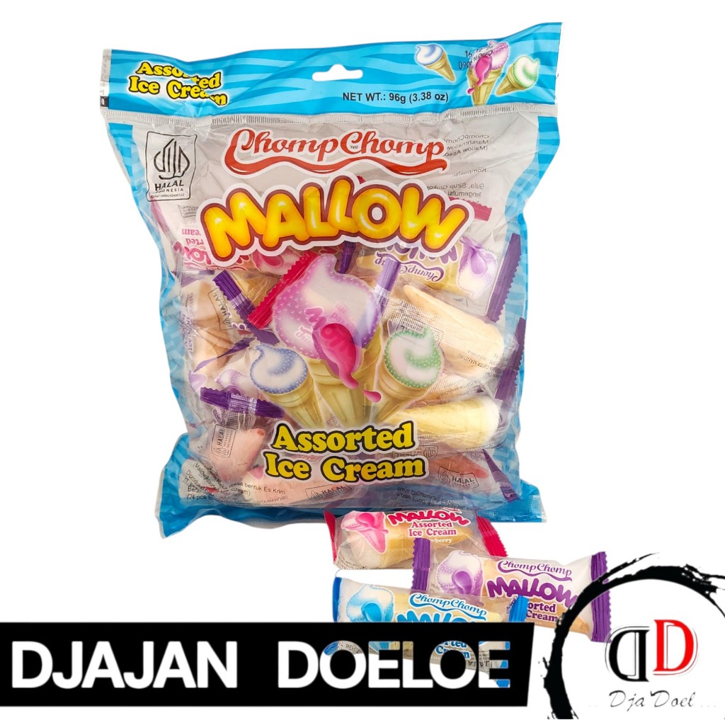 Chomp Chomp Mallow Assorted Ice Cream Marshmallow - Netto 96 gr