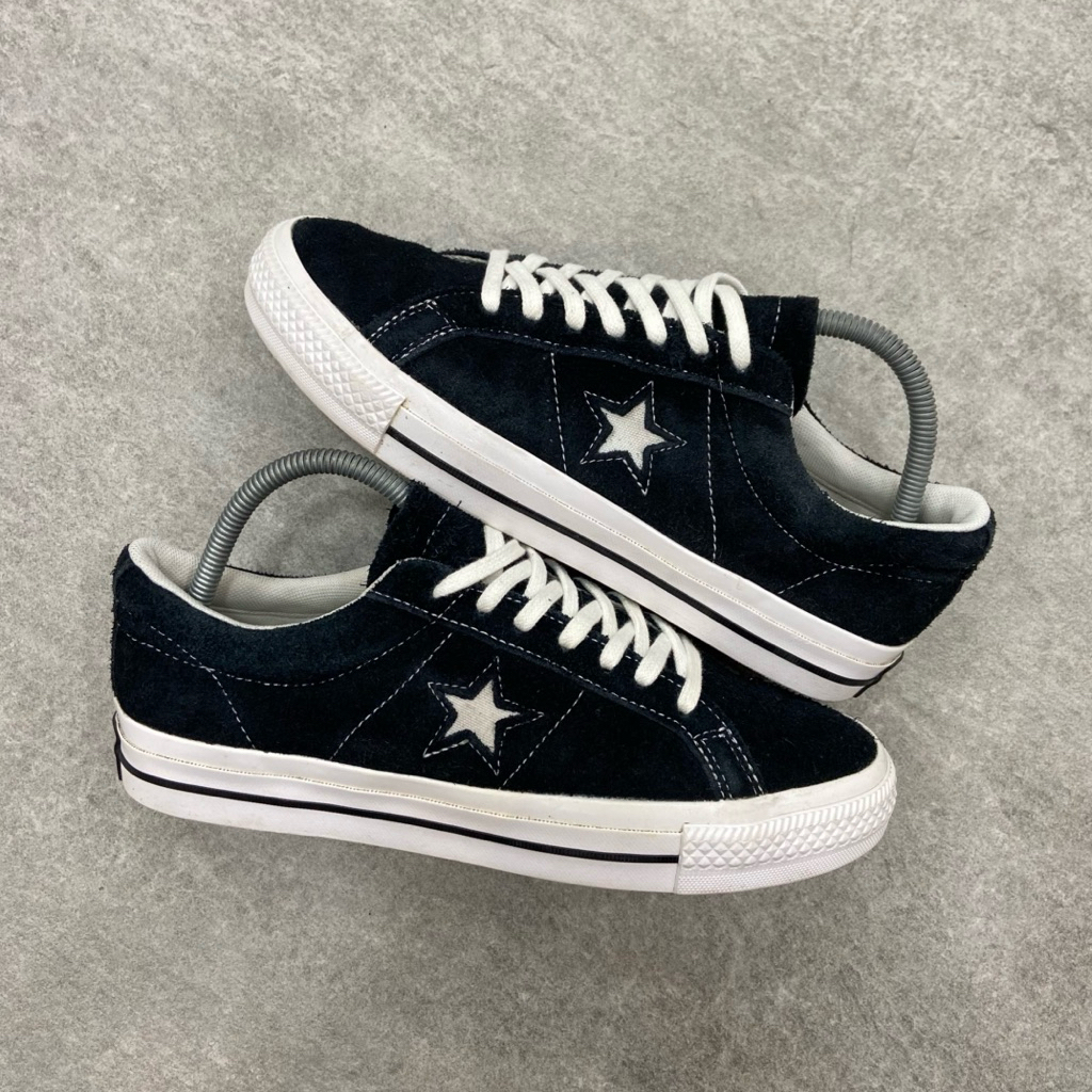 [Size 41] Converse One Star 74s OX Suede Black White Second Original