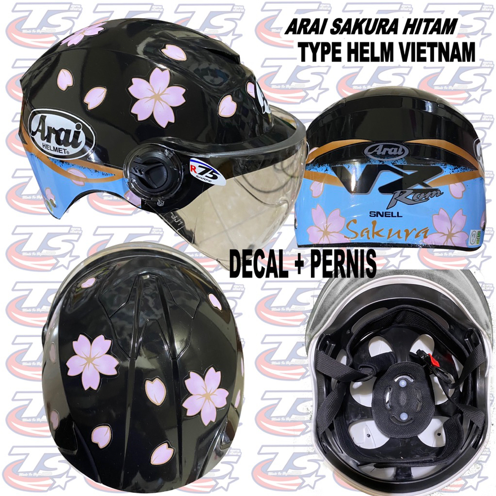 helm motif arai helm motif copy arai sakura hitam