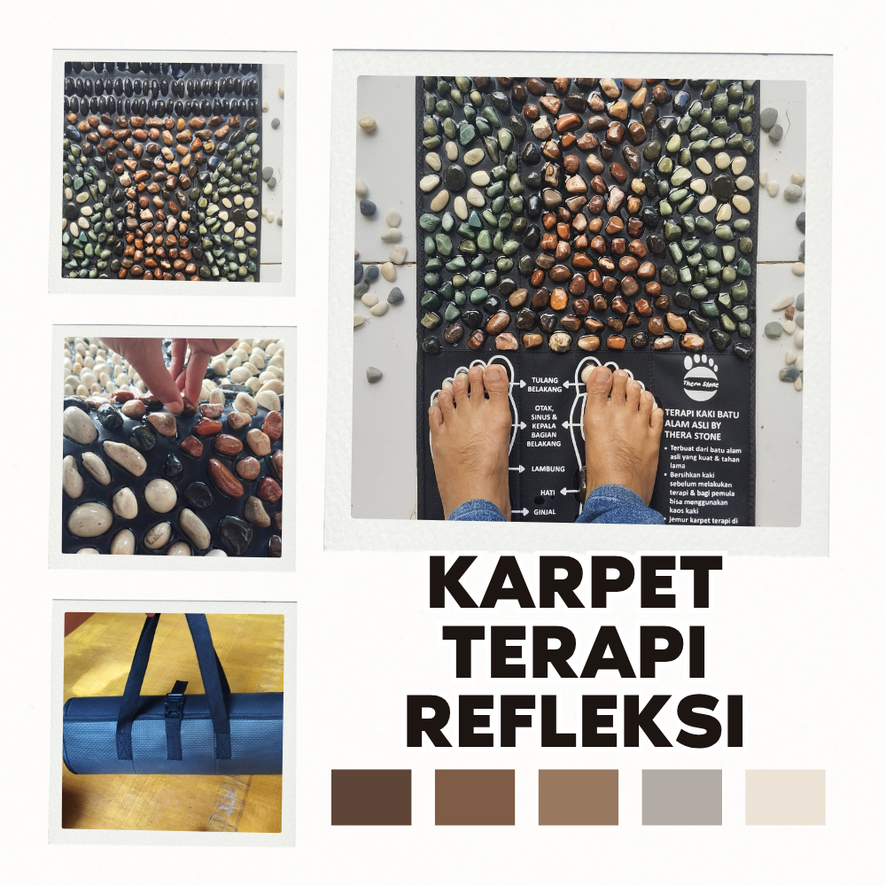 Karpet Pijat Kaki Terapi Batu Refleksi Kaki Matras Akupuntur Batu Alam