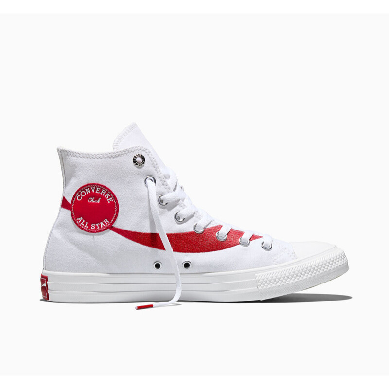 Sepatu Sneakers Unisex Converse x Coca-Cola Chuck Taylor All Star White Racing Red White Original A1
