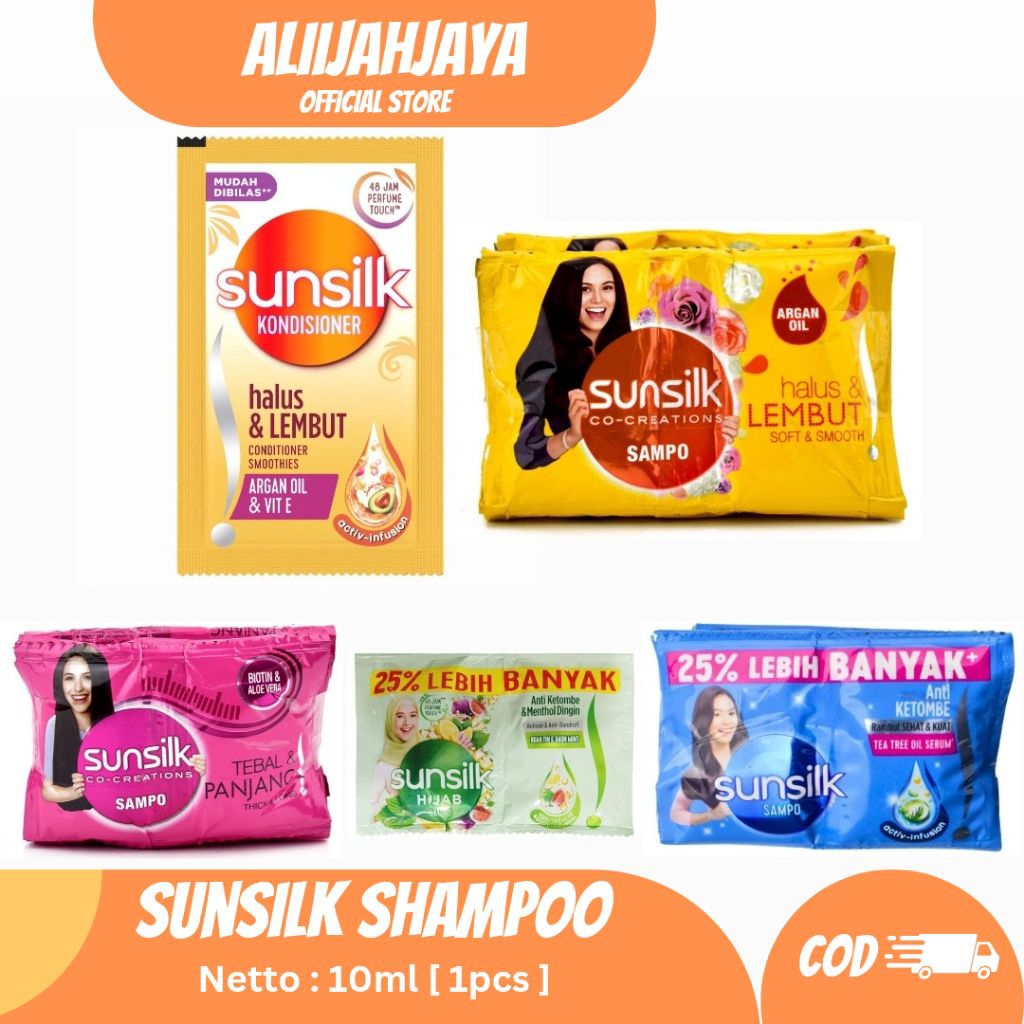 S'nsilk 1 Sachet Shampoo Renceng 9ml Kemasan Praktis Varian Variasi Perawatan Rambut Sehari-hari Mer
