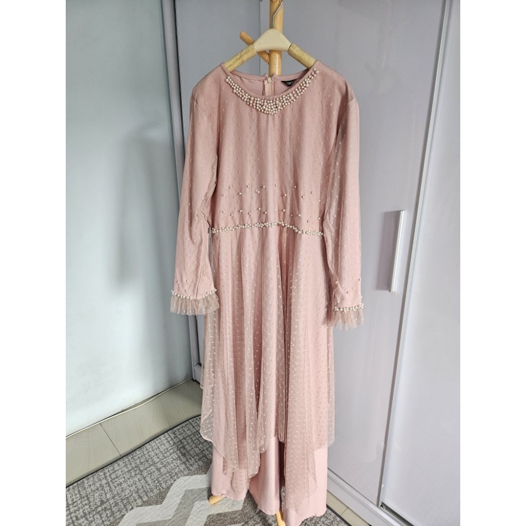 GAMIS PESTA WANITA|DRESS PESTA KONDANGAN WISUDA|DRESS TUTU PANJANG WANITA|GAMIS TULE TILE MANIK|GAMI