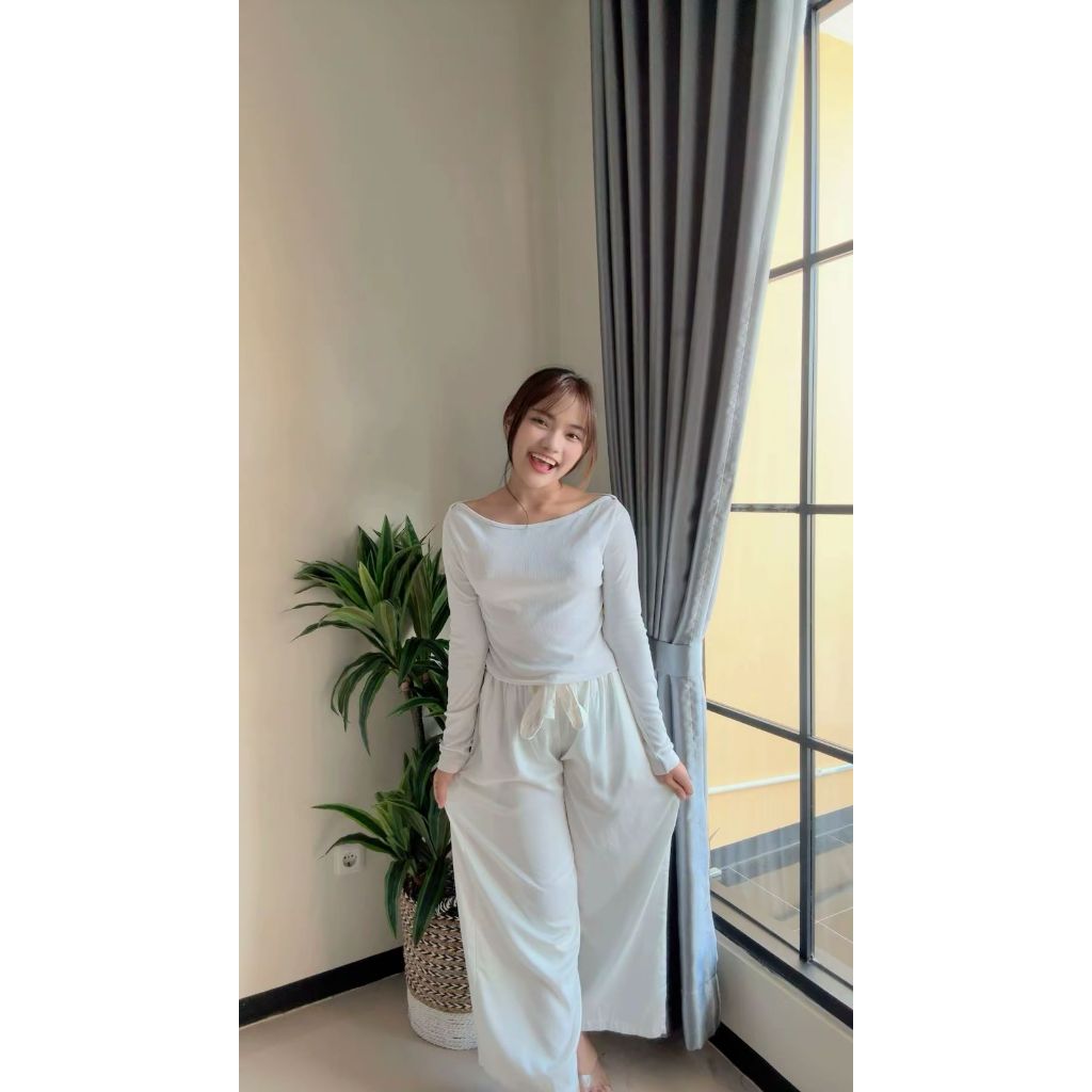 Celana Kulot Wanita Rayon Twill Premium Loose Cullote Pants Homewear