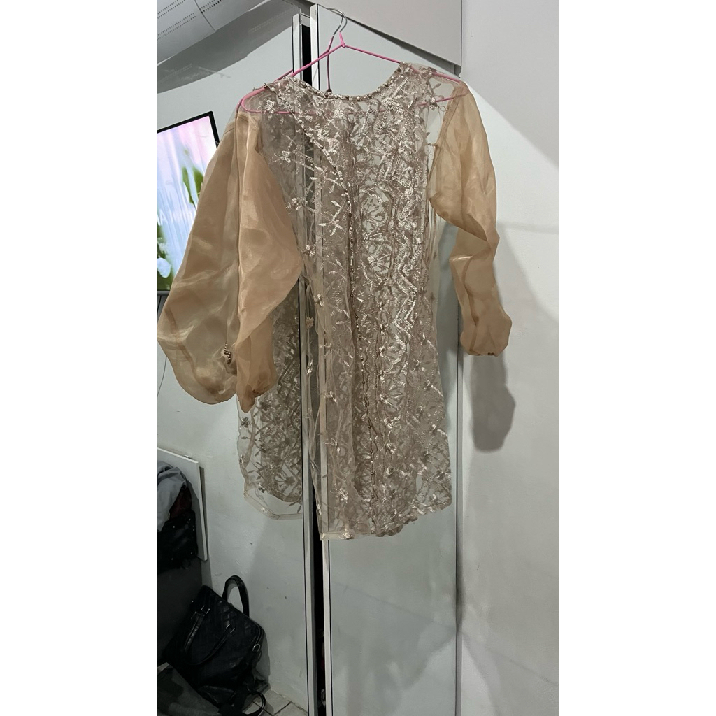 Outer Undangan bahan tile mutiara dan organza