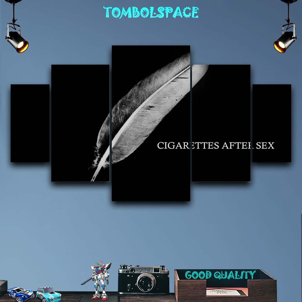 Tombolspace 1 SET Pajangan Hiasan dinding CIGARETTES AFTER SEX 5pcs Poster Kayu Wall Decor