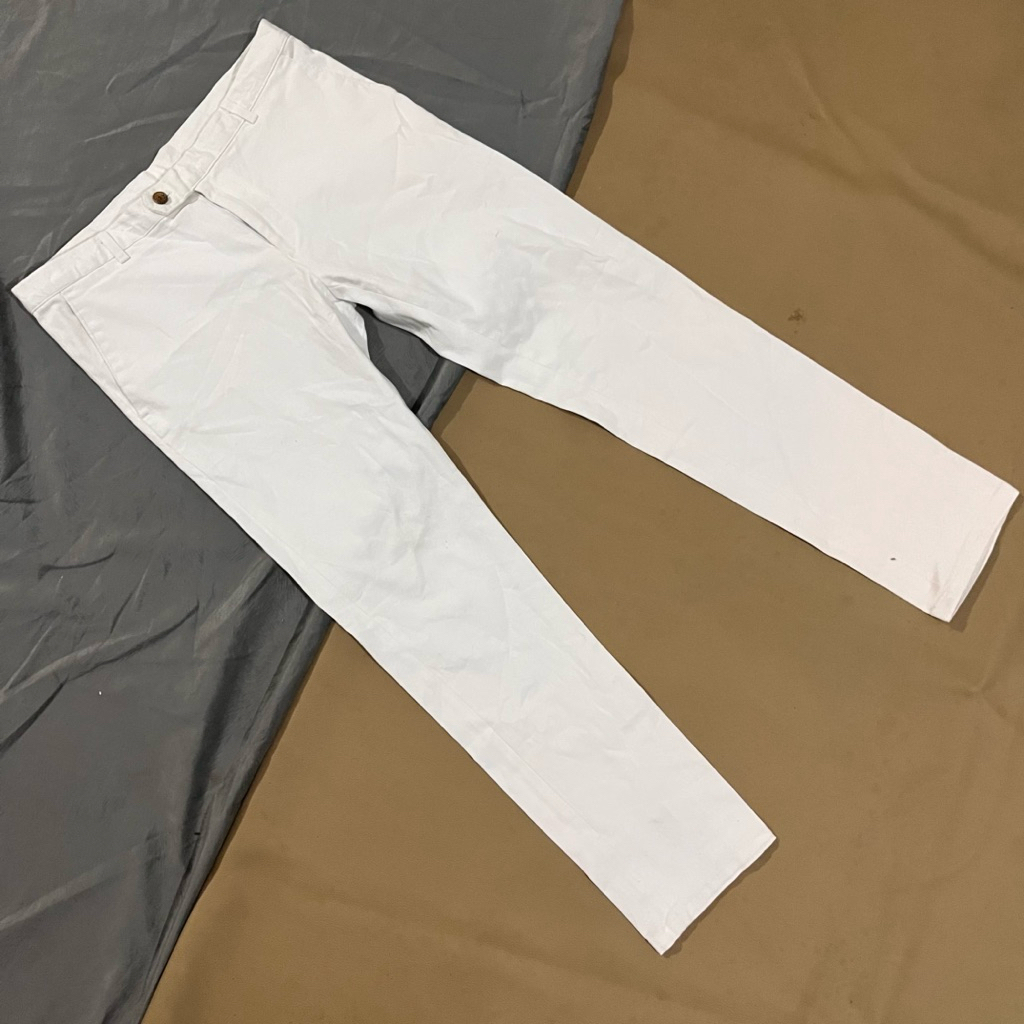 Celana Chino slimfit putih second original