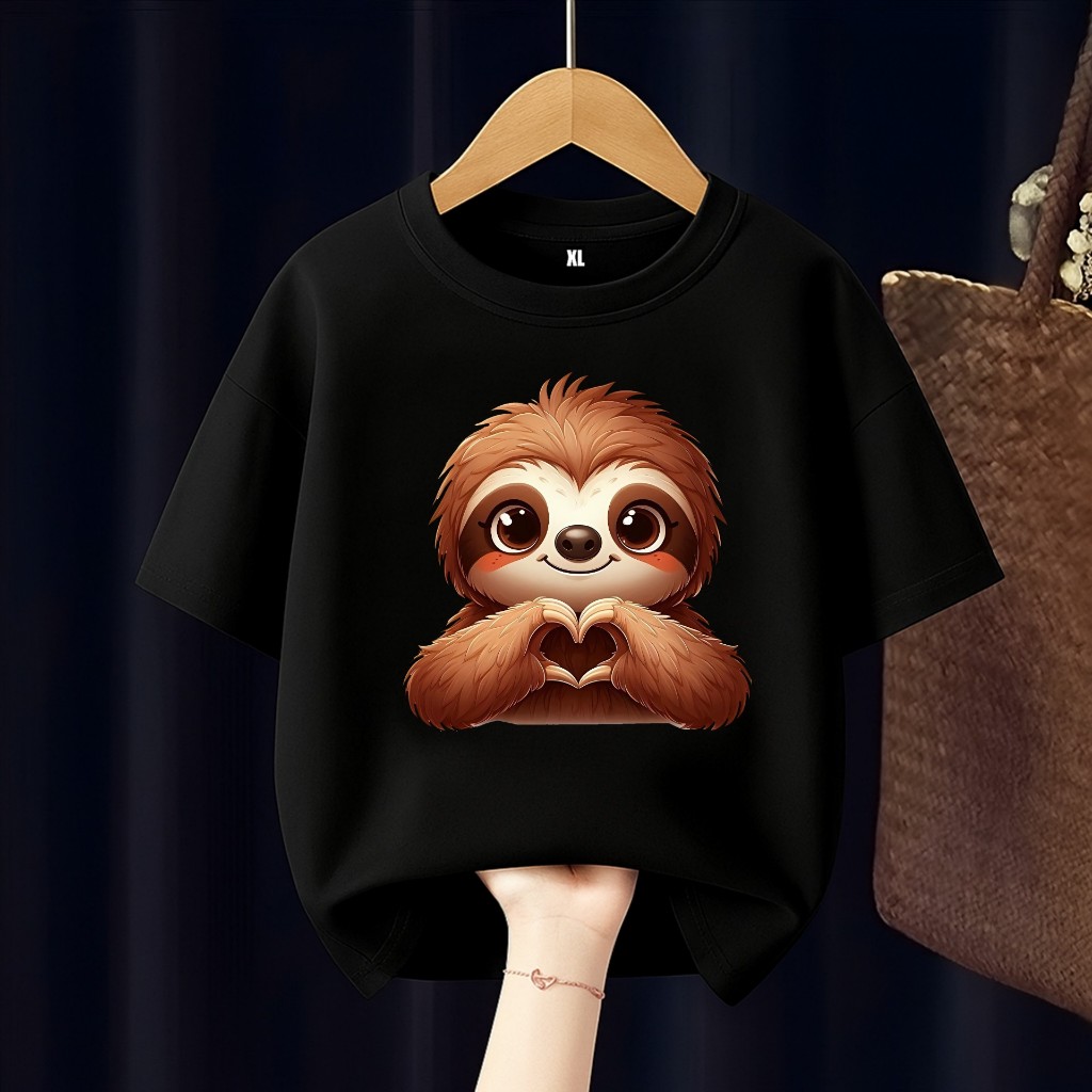 BAJU KAOS ANAK SLOTH ANIMAL SLOTH CUTE FREE CUSTOM NAMA