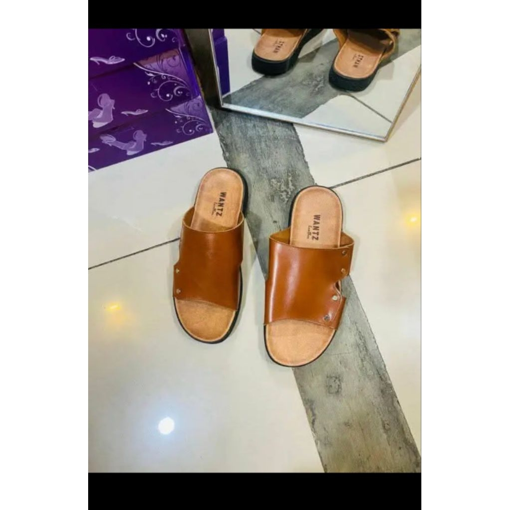Sandal cowok terbaru kulit sapi asli