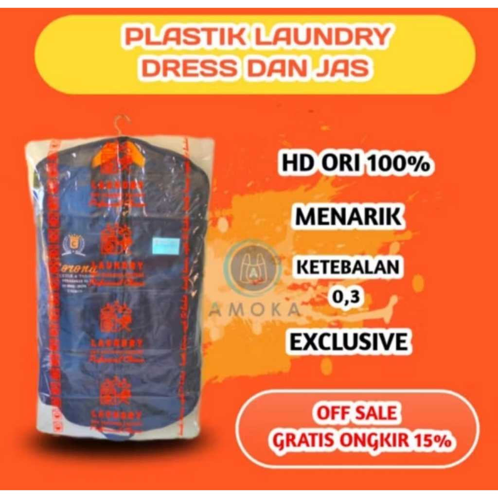 Plastik Laundry Jas/Gaun sablon/PP Sablon Laundry