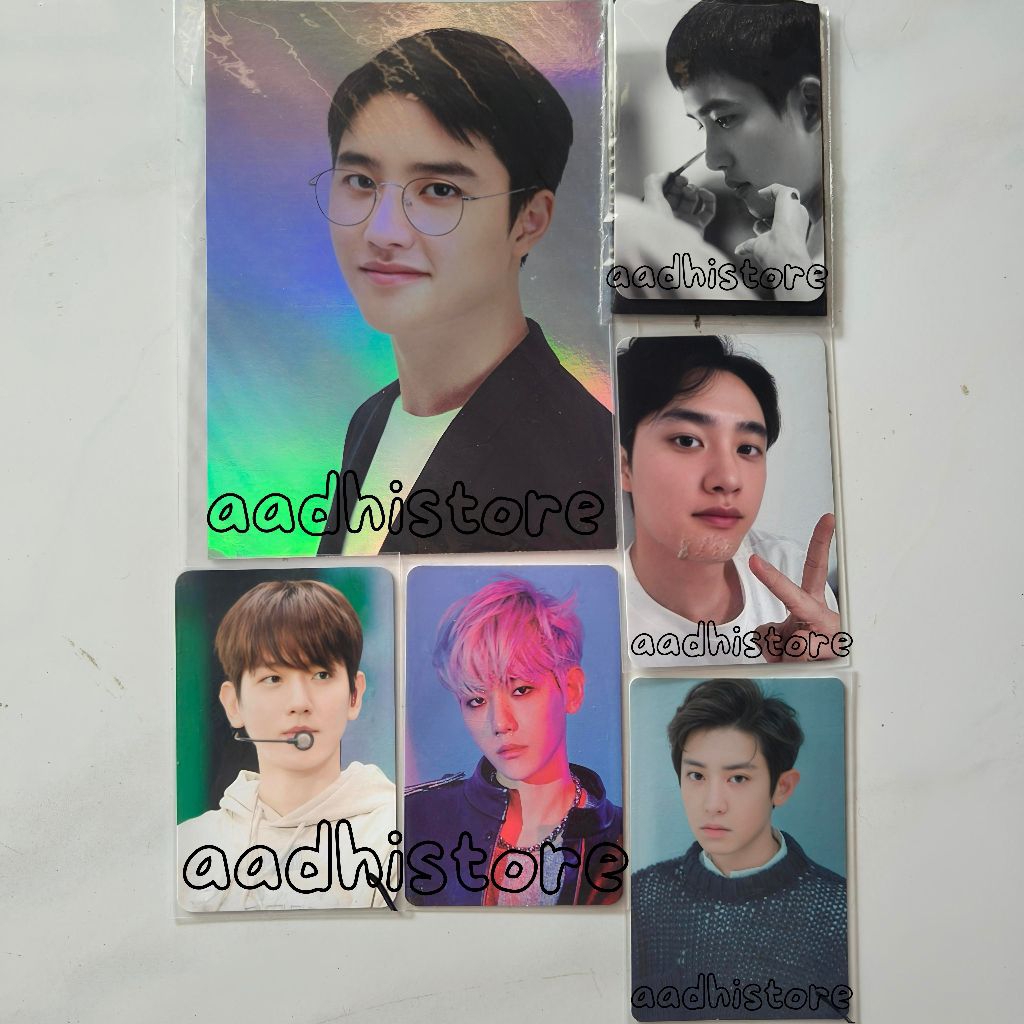 EXO Official Postcard Baekhyun Chanyeol Doh Kyung Soo Oeil Glasseye, GS25 3D Figure, LD Muplant, DVD
