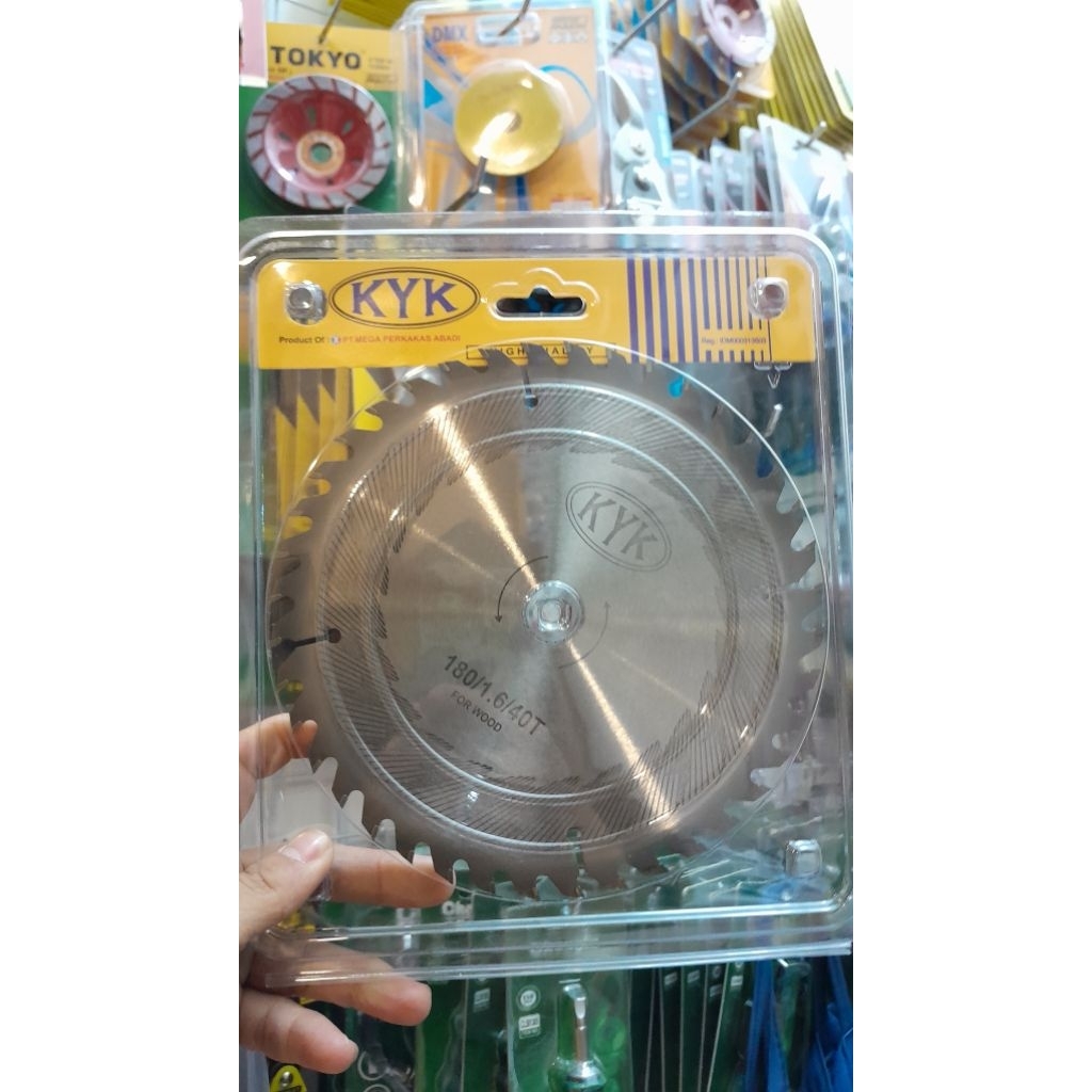 Mata gergaji kayu 7" x40T KYK / Saw Blade potong kayu piring gergaji KYK WOOD
