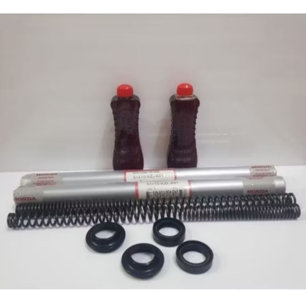 Paket As Shock Depan + Sil shock+Sil Abu+oli2 + Per shock Honda Vario 125 Fi,Vario 125 lama,Vario125