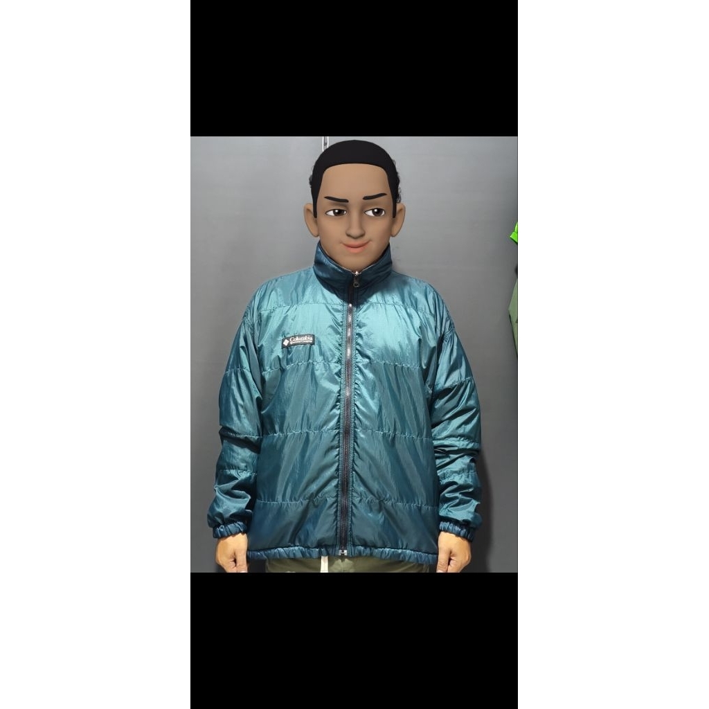 jaket vintage 90s columbia packable bolak balik