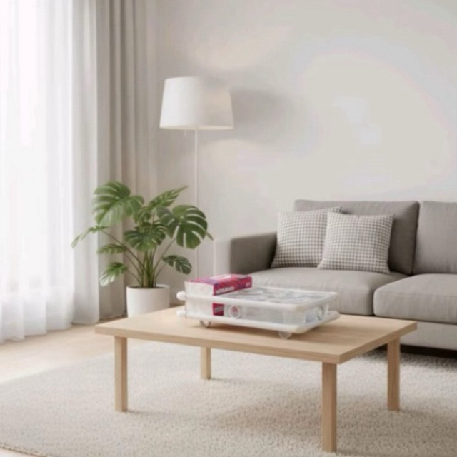 Rak minuman aqua dan tisu minimalis besi untuk lebaran