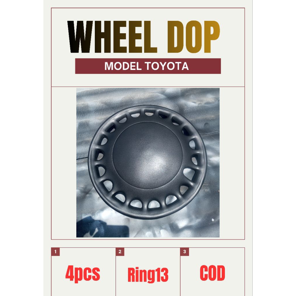 (4PCS)willdop dop velg kaleng ring 13  Black wildop ring 13 willdop pik up willdop model toyota pick