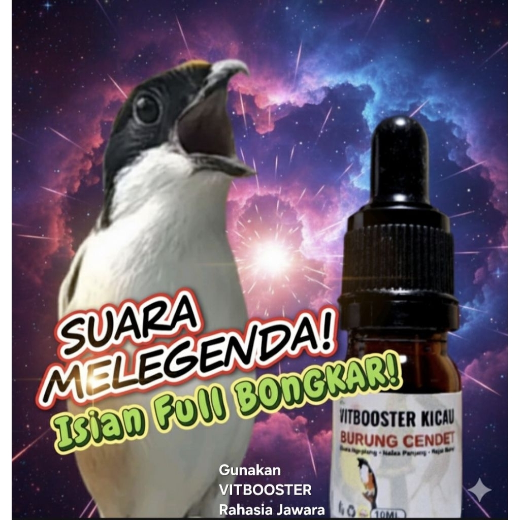 Cendet VitBooster | Suplemen Cendet Gacor Tembakan Rapet | Vitamin Burung Cendet Fighter & Lomba