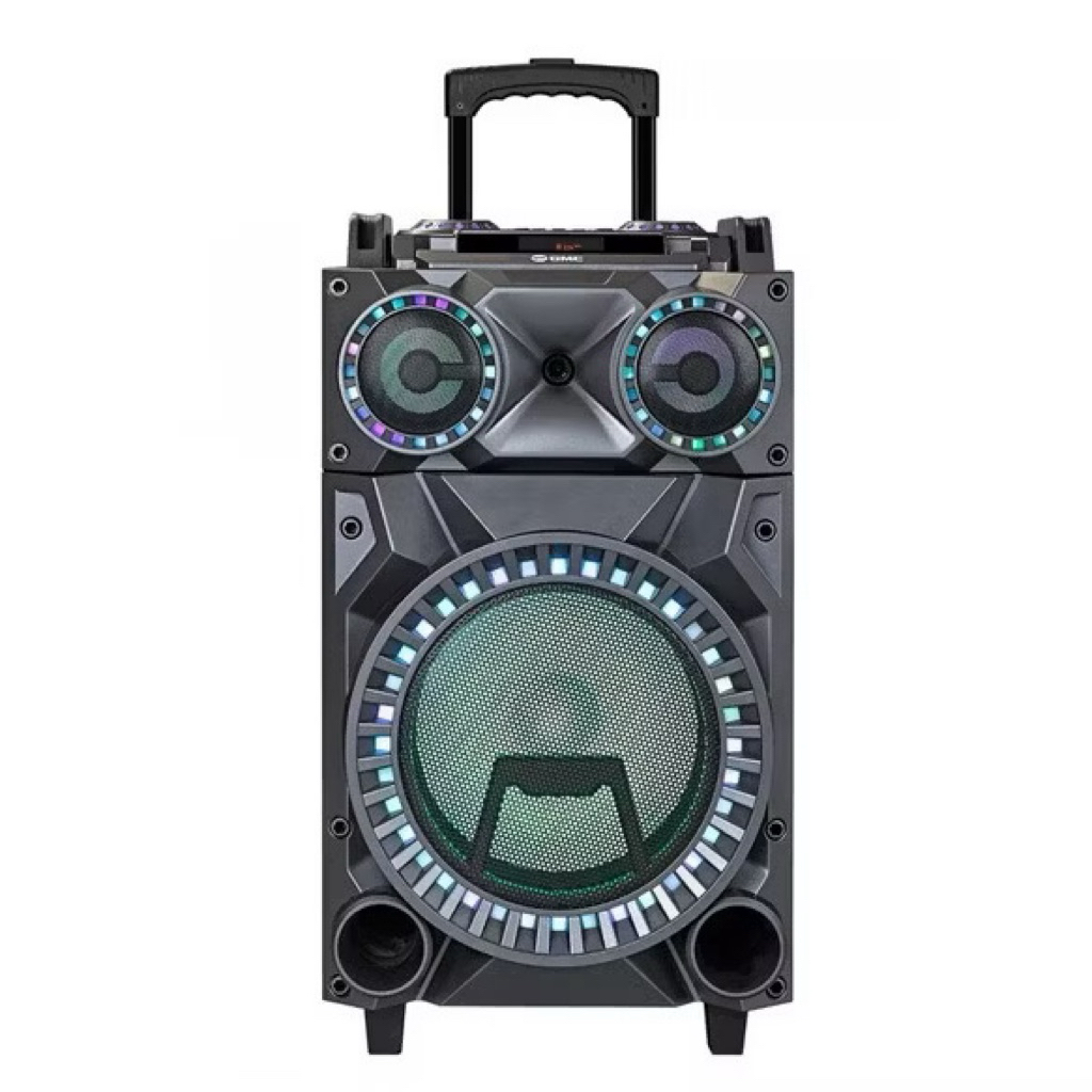 SPEAKER PORTABLE BLUETOOTH KARAOKE GMC 899B 899 B 12in 12inch BONUS 2 MIC WIRELESS AMPLIMEETING SALO