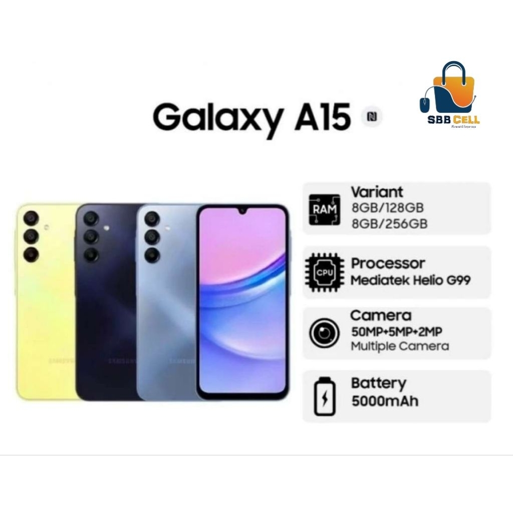 HP SAMSUNG GALAXY A15 8/256 GB - SAMSUNG A15 RAM 8GB ROM 256GB RESMI