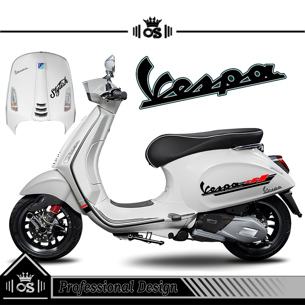 STRIPING VESPA SPRINT & PRIMAVERA / MTF 30 / CUTTING STIKER VESPA SPRINT / STIKER VESPA / SIMPLE