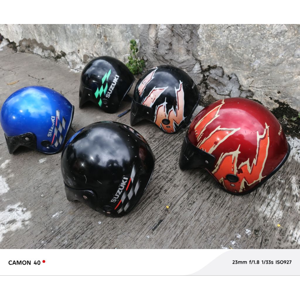 HELM JADUL SUZUKI TS SATRIA SHOGUN SMASH ORIGINAL + ADMIN SHOPEE 12%