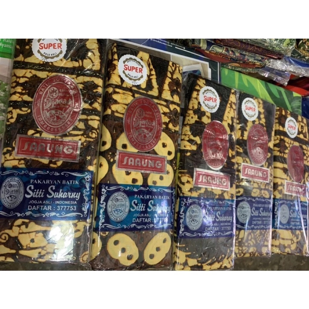 (PROMO) Kain sarung batik tulis halus merek SITTI SUHARNY ASLI warna kuning coklat #Sittisuharny #ba