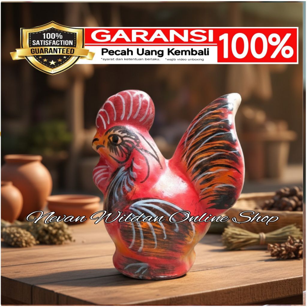 CELENGAN AYAM GERABAH TANAH LIAT | CELENGAN UNIK TANAH LIAT | CELENGAN