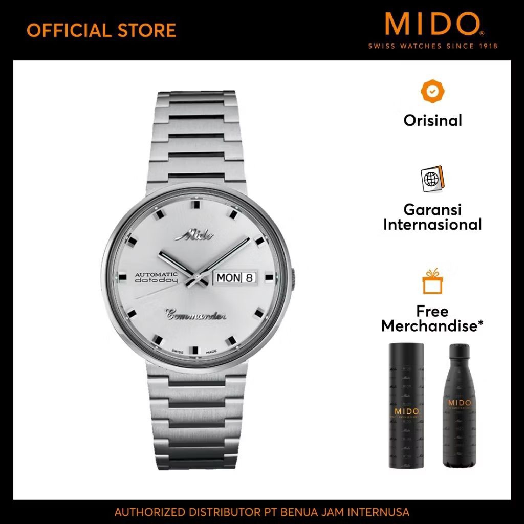 MIDO M842942123 Commander Automatic Silver Dial
