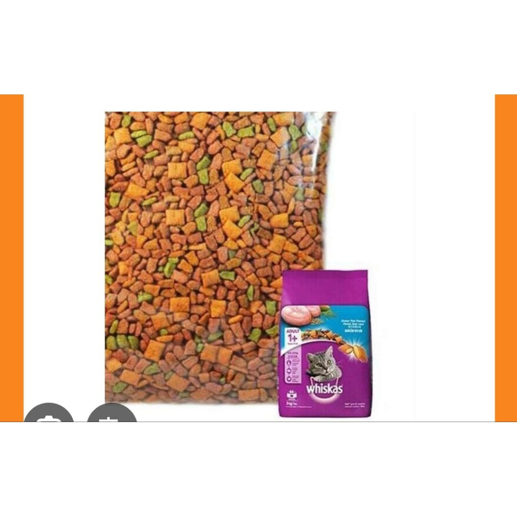 Whiskas Kering 1 kg Makanan Kucing, gratis kitekat basah 1 pcs