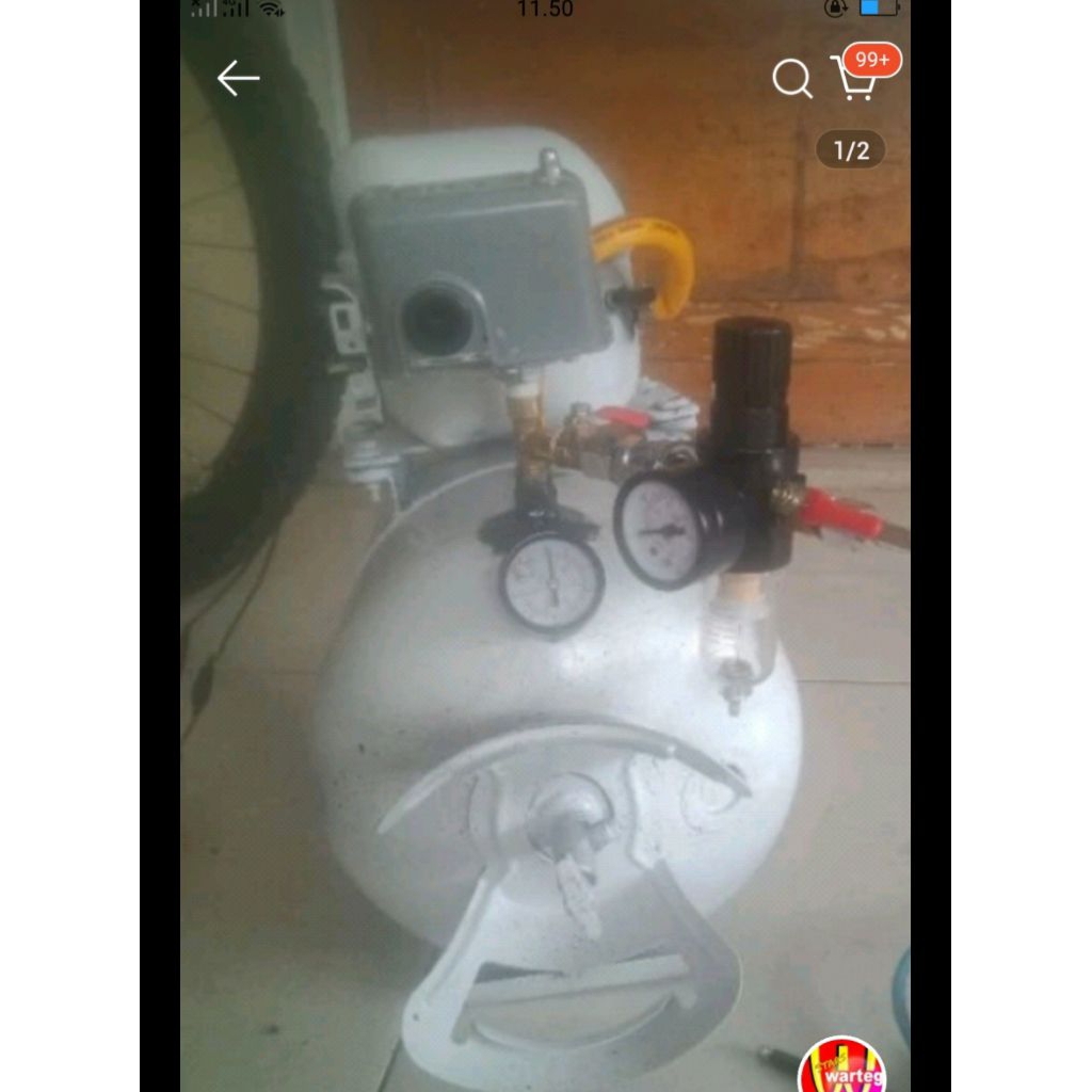 kompresor rakitan otomatis Watt rendah (airbrush/cat dll)