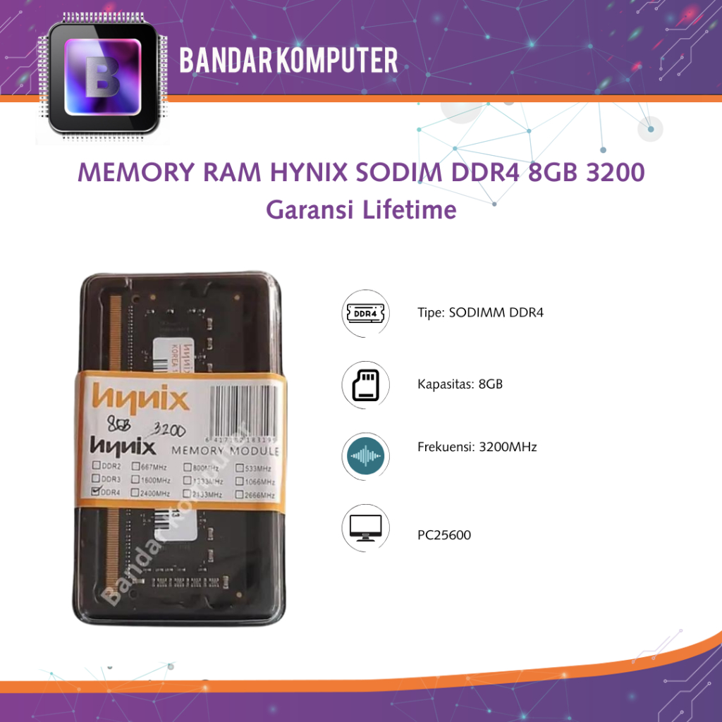 MEMORY RAM HYNIX SODIM DDR4 8GB 3200
