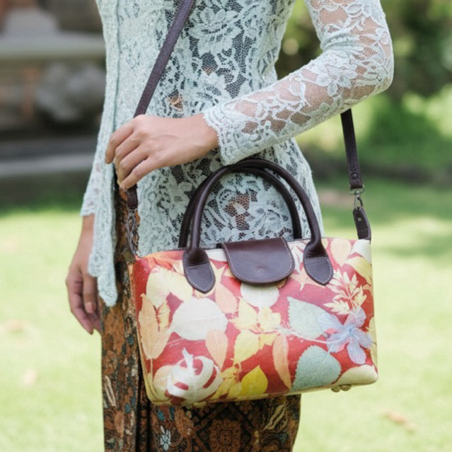 Tas kulit ecoprint LINDY