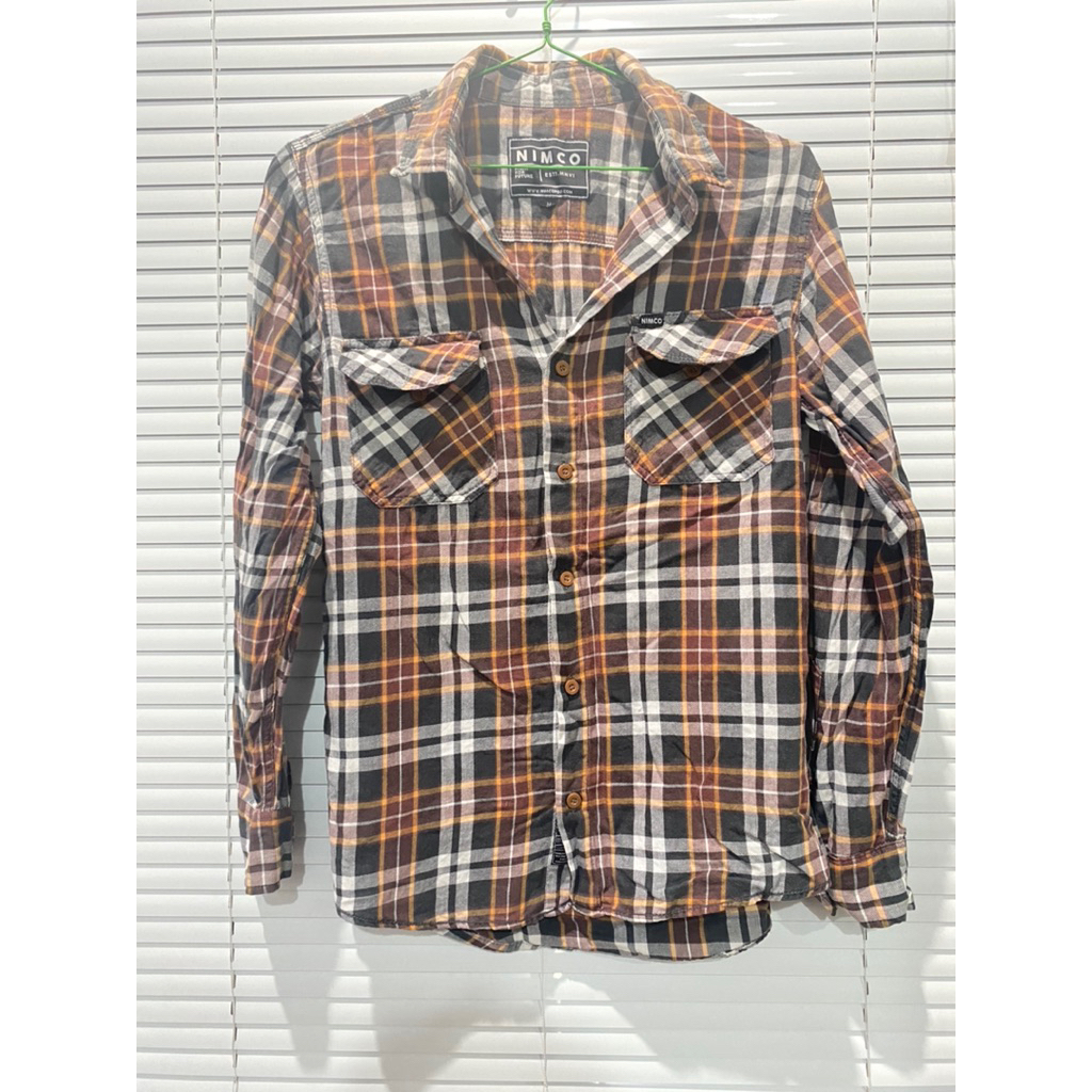 kemeja kotak katun cowo merk NIMCO pl