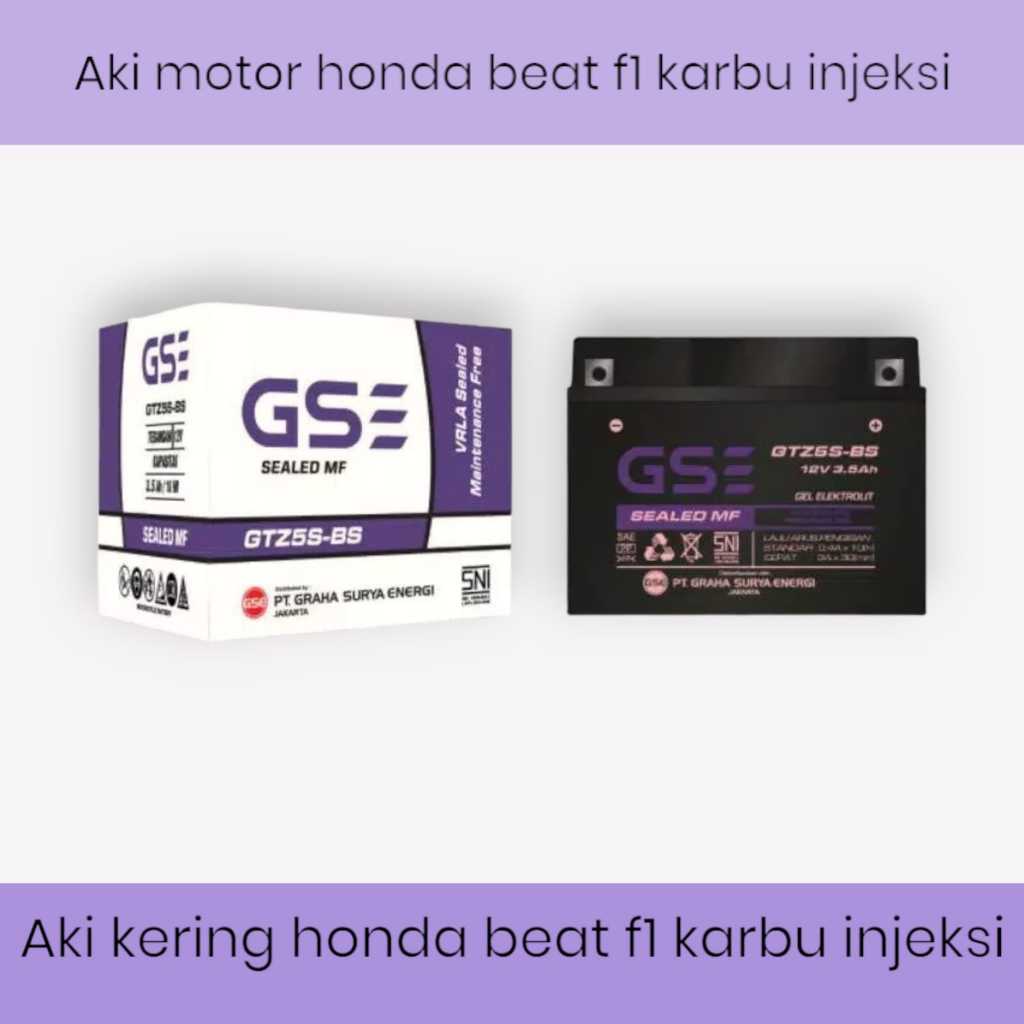 Aki Motor Yamaha Vixion, Byson GTZ5S Aki kering Mf Aki Kering Mio GT