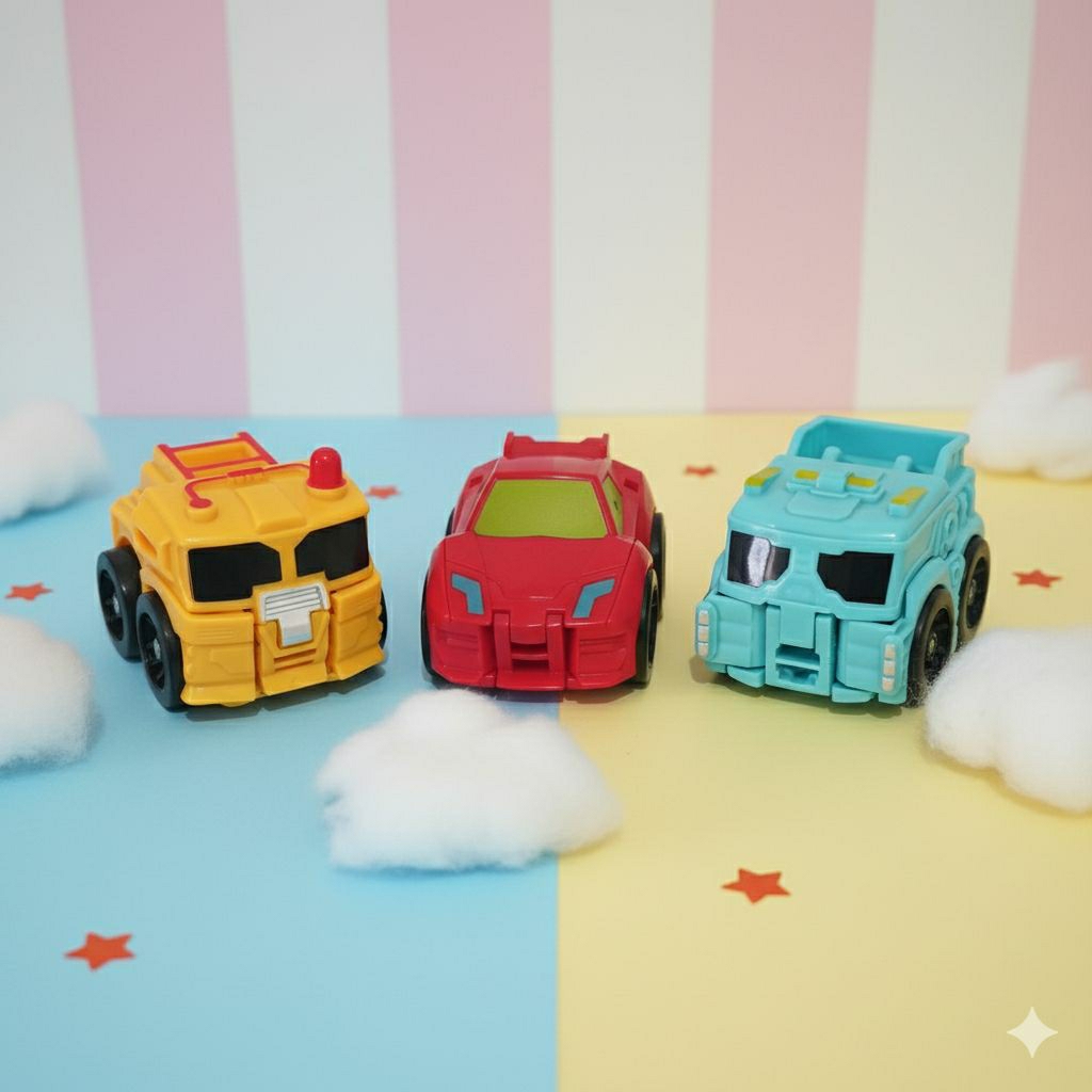 Mainan Anak Mobil Robot Deformation Car Toys Transform dari Mr DiY 3 Set