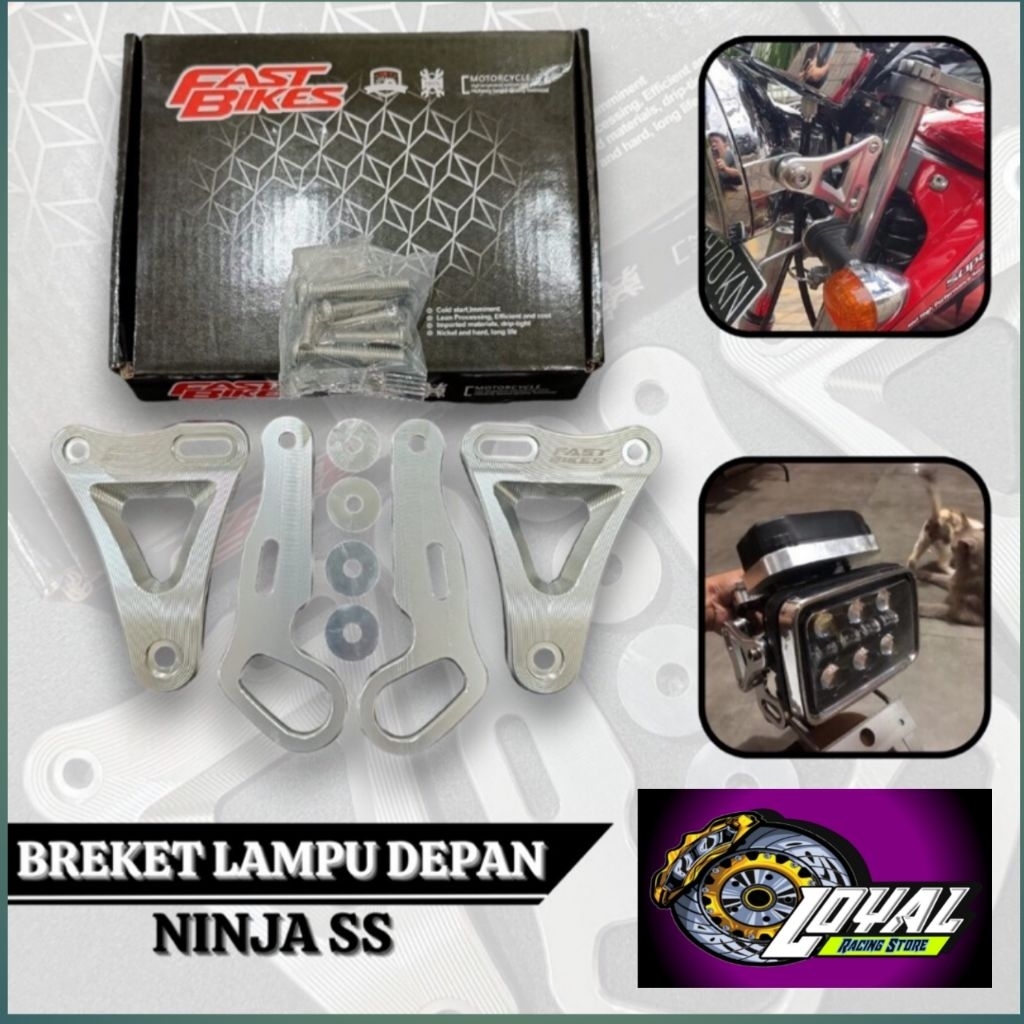 Breket Lampu/Braket Kuping Lampu Model BPRO Motor Ninja R, SS, RR