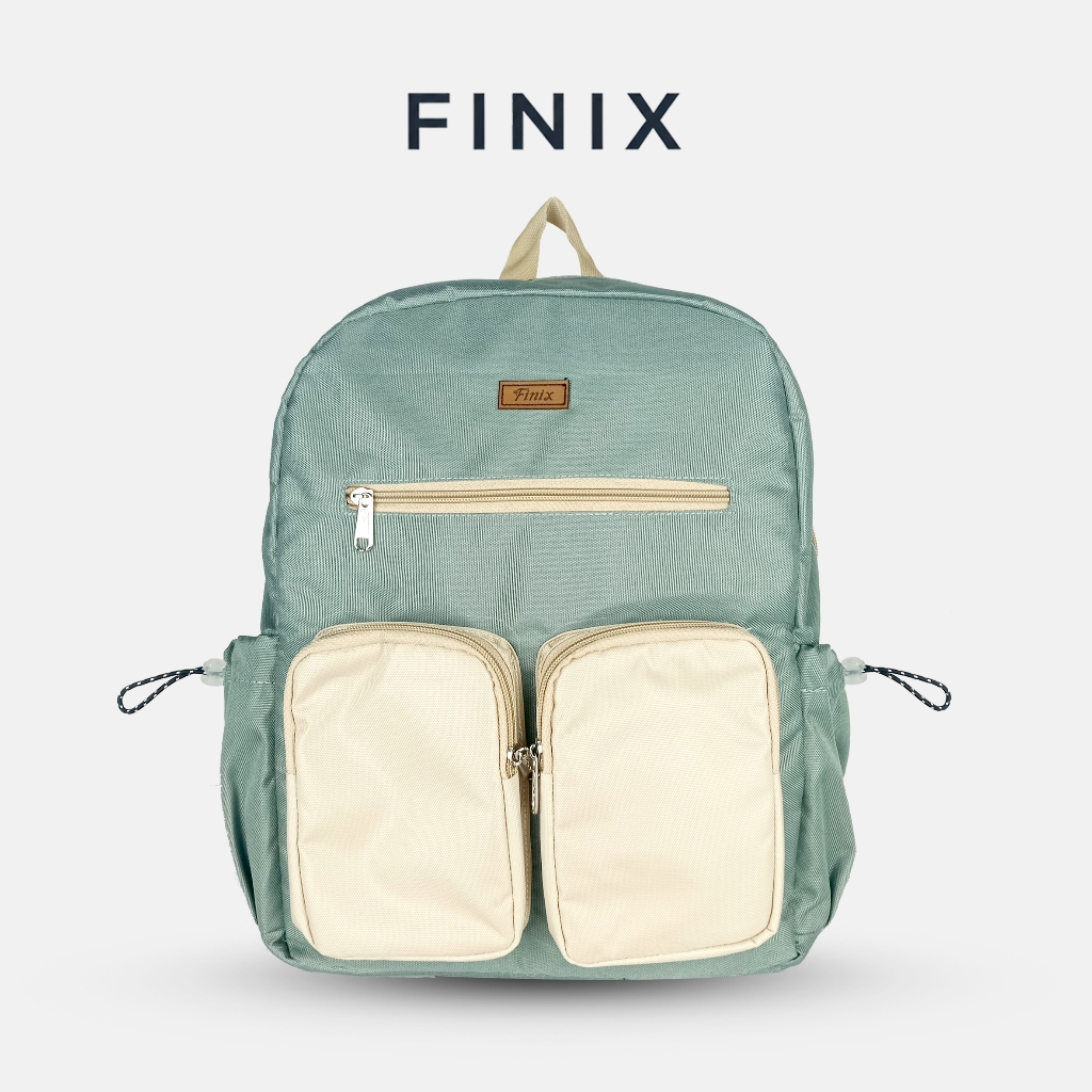 Tas Ransel Wanita Muat Laptop 14" Bahan Cordura Premium Tas Berkapasitas Besar Finix Vici Sage