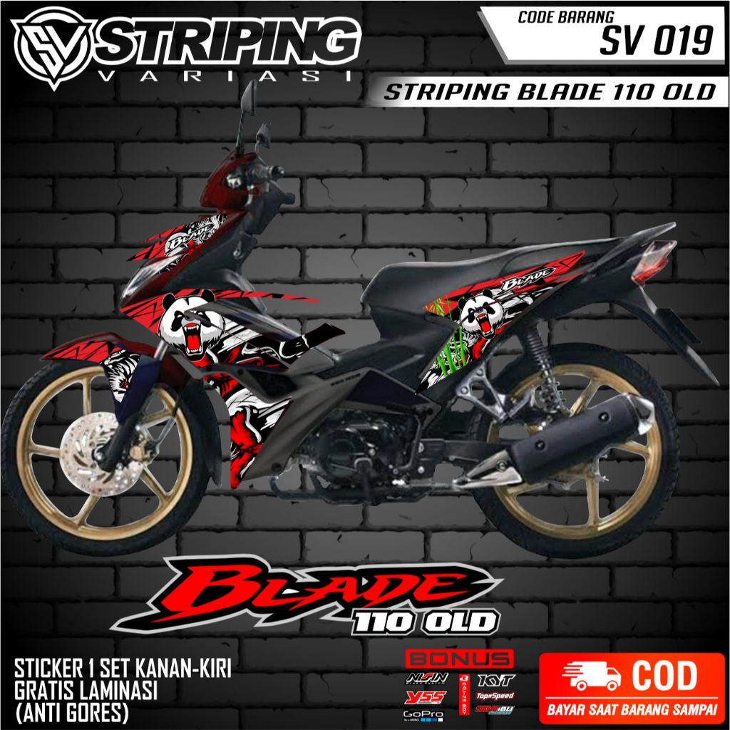Striping Blade 110 Old -Sticker STRIPING Blade 110 Old -Blade 110 Old VARIASI RACING PANDA [SV 019]