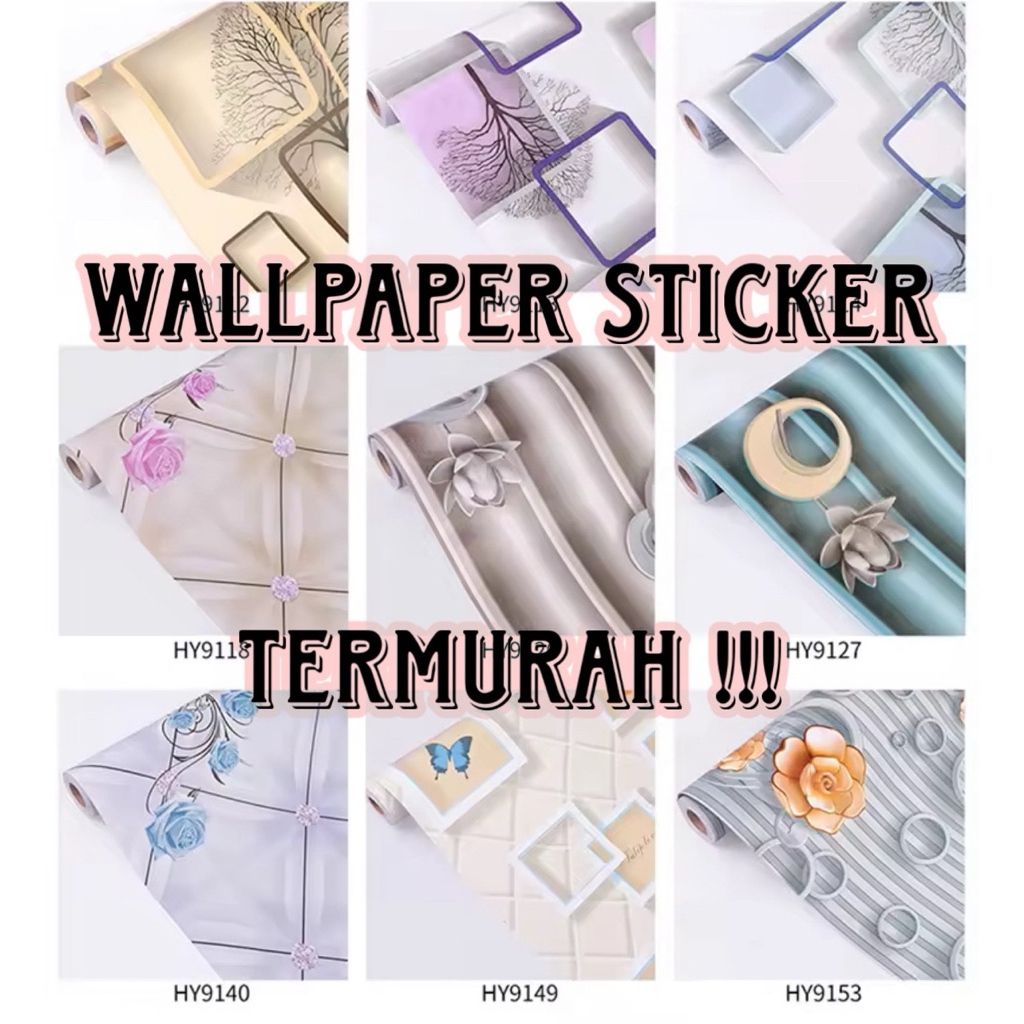 Wallpaper Sticker Dinding TERMURAH - Wallpaper Kamar tidur-Brand Sooku-Brand Orange-Brand Grade A-Br